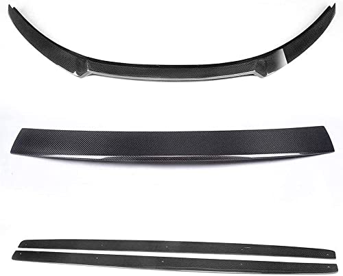 Carbon Fiber Side Skirts and Front Lip and Rear Spoiler for 2009-2013