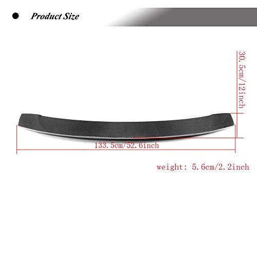 Rear Spoiler Compatible for Audi Mk2 TT 8J TTS 2-Door 2008-2014 Carbon