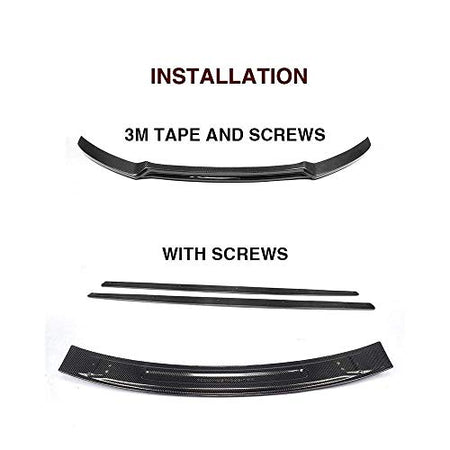 Carbon Fiber Side Skirts and Front Lip and Rear Spoiler for 2009-2013