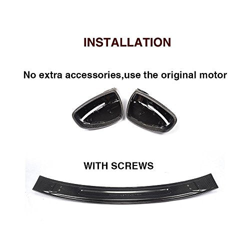 Carbon Fiber Car Mirror Covers Cap and Rear Bumper Spolier 2008-2014