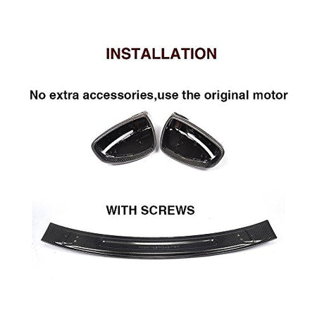 Carbon Fiber Car Mirror Covers Cap and Rear Bumper Spolier 2008-2014