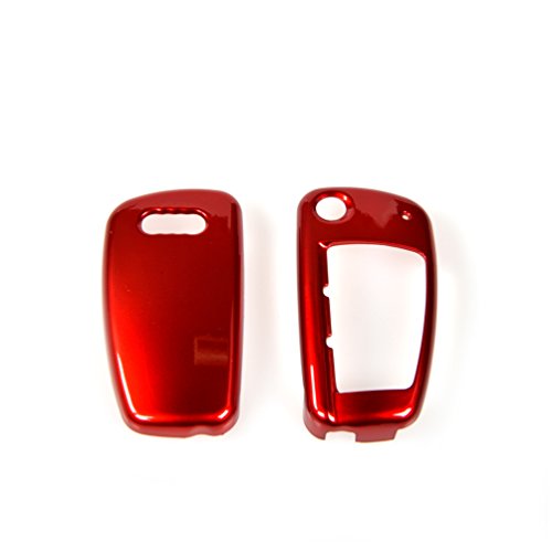 Red Auto Car Key Chains Protection Shell Cover fits Audi A6L A1 Q3 Q7