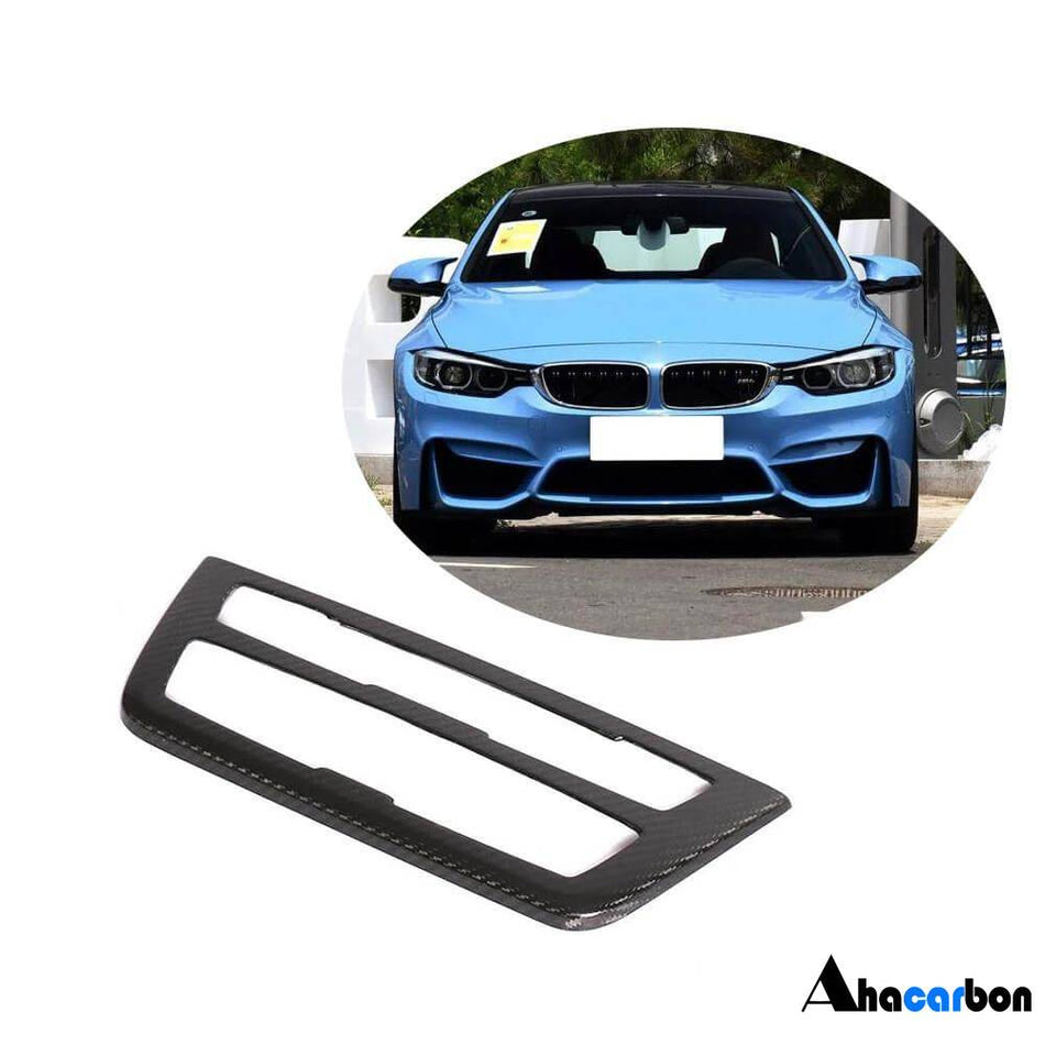 AHACARBON Automotive Interior Trim BMW F80 M3 F82 F83 M4 2014-2020 Interior Center Dashboard Panel Trim Dry Carbon Fiber