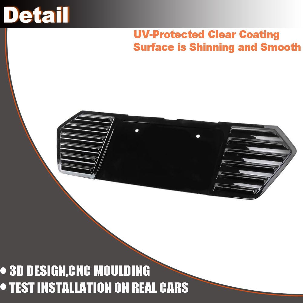 Gloss Black Rear License Plate Frame Panel Cover Fits for Chevrolet Corvette C8 2020-2024 License Plate Cover Decorative Acce