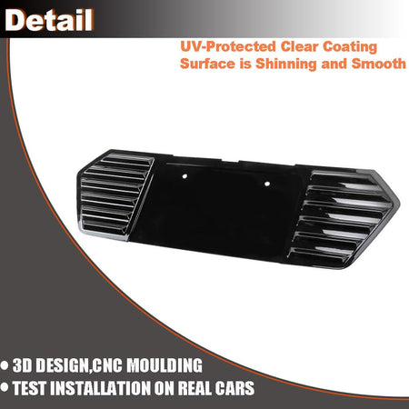 Gloss Black Rear License Plate Frame Panel Cover Fits for Chevrolet Corvette C8 2020-2024 License Plate Cover Decorative Acce