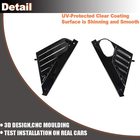 Gloss Black Engine Bay Panel Cover Compatible with Chevrolet Corvette C8 Coupe 2020-2023 ABS Engine Compartment Cover Kit Fac