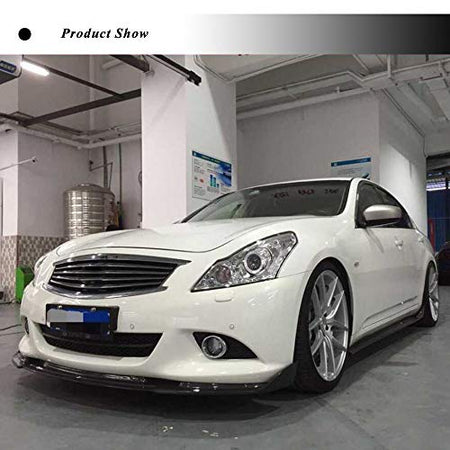 Carbon Fiber Front Bumper Lip Chin Spoiler for Infiniti G37 Base 2010