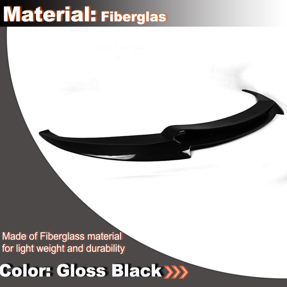 Gloss Black Front Lip for BMW 6 Series M6 2013-2018 F06 Gran Coupe F12 Convertible F13 Coupe, Fiberglass,Lightweight, Sporty 