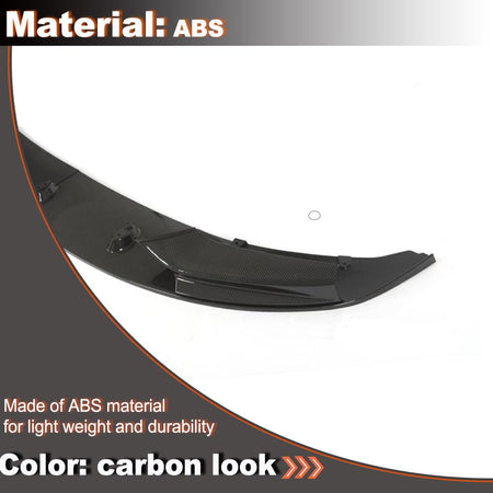 Carbon Pattern Front Lip for BMW 5 Series F10 M Sport 2011-2016 Front Bumper Lip ABS Auto Chin Spoiler Splitter Protector