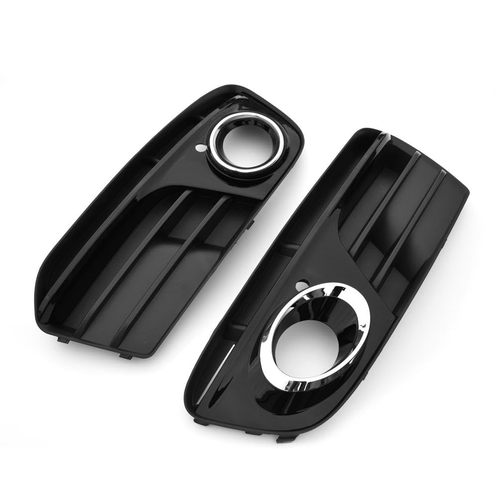 Gloss Black Fog Light Cover Trim Compatible with Audi Q5 2013-2015 ABS Gloss Black Front Bumper Chrome Lower Grille Car Acces