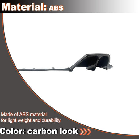 Carbon Pattern Rear Bumper Diffuser Compatible with BMW X3 G45 G48 M Sport 2025 2026 ABS Lower Bumper Lip Spoiler Body Kit Fa