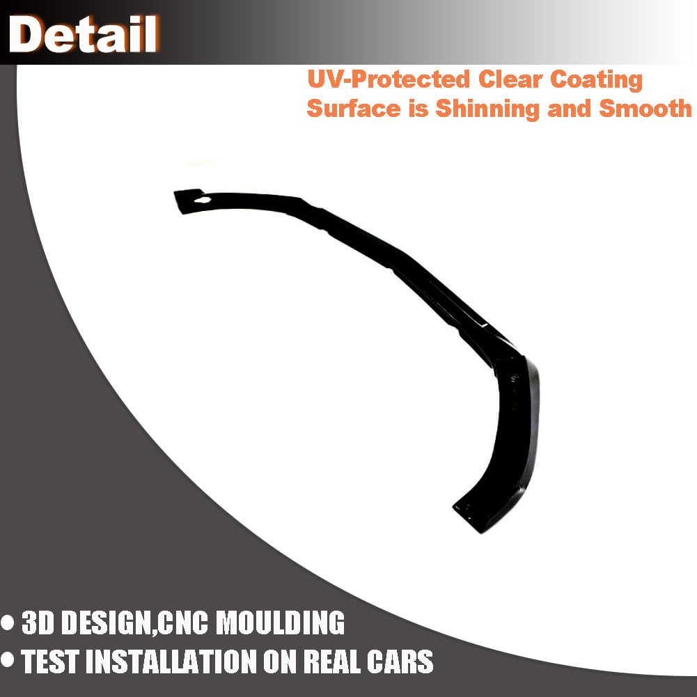 Gloss Black Front Bumper Lip for Benz GLE63 AMG 2015-2018 | MCARCAR KIT For Mercedes Fiberglass AMG Sport Utility Front Chin 