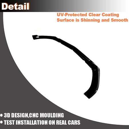 Gloss Black Front Bumper Lip for Benz GLE63 AMG 2015-2018 | MCARCAR KIT For Mercedes Fiberglass AMG Sport Utility Front Chin 