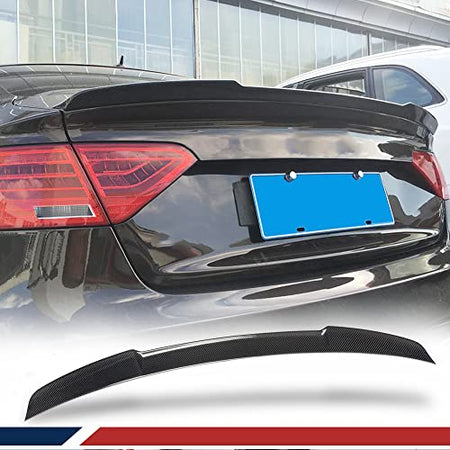 Carbon Fiber Trunk Spoiler for Audi A5 S5 4-Door 2012-2017 Rear
