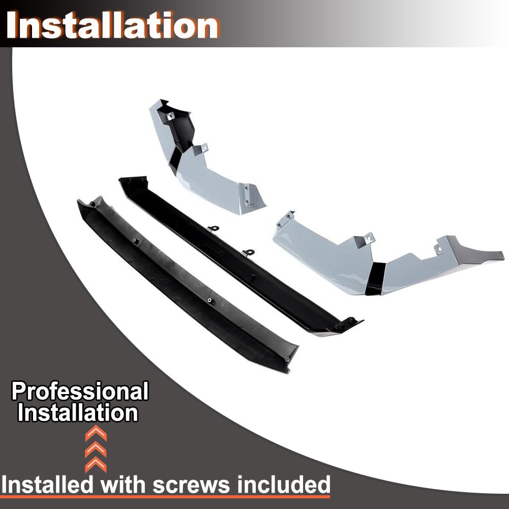 Front Lip Spoiler for Honda Civic Sedan 2022-2024 Sonic Gray | PP Lower Chin Bumper Spoiler Splitter Protection Air Dam Body 