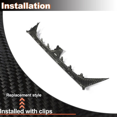 Dry Carbon Fiber Front Lower Grille CoverTrim Compatible with BMW X5M F95 2023-2024 Front Bumper Center Grille Vent Repacemen