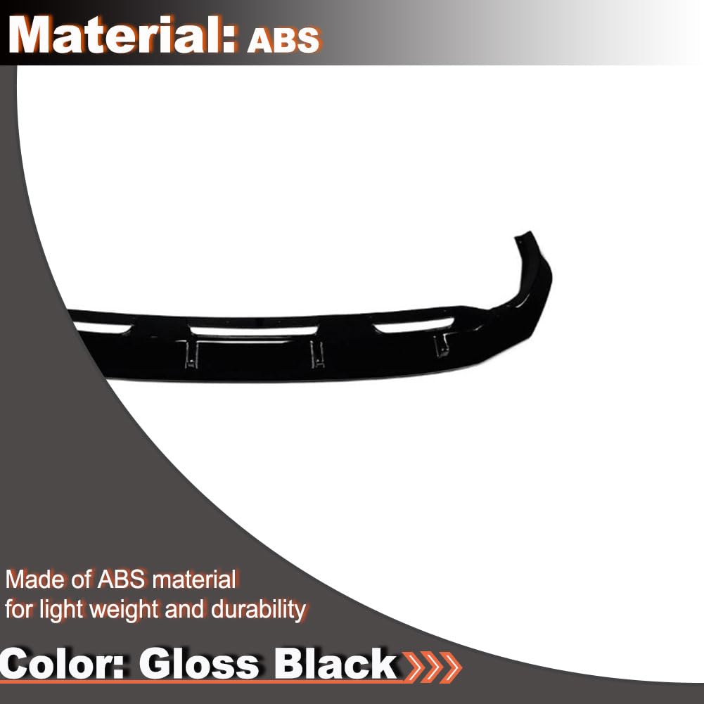 Gloss Black Front Lip for Audi Q8 SQ8 Sline Sport Utility 4-Door 2019-2023 | ABS Plastic Front Chin Spoiler Splitter Protecto