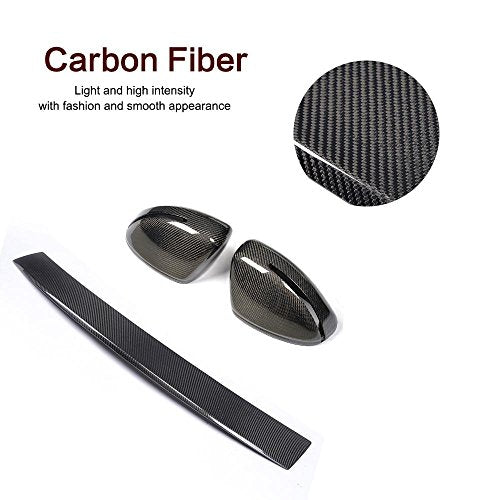 Carbon Fiber Car Mirror Covers Cap and Rear Bumper Spolier 2008-2014