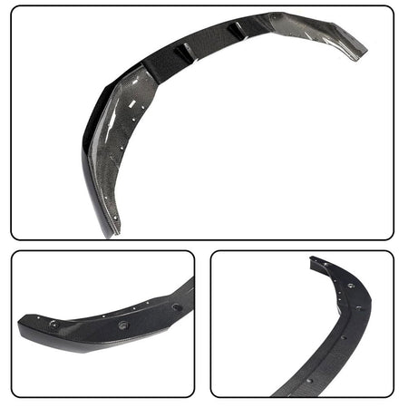 Real Carbon Fiber Front Lip Compatible with BMW 5 Series G30 530i Base Sedan 4-Door LCI 2021-2023 Chin Spoiler Splitter Prote