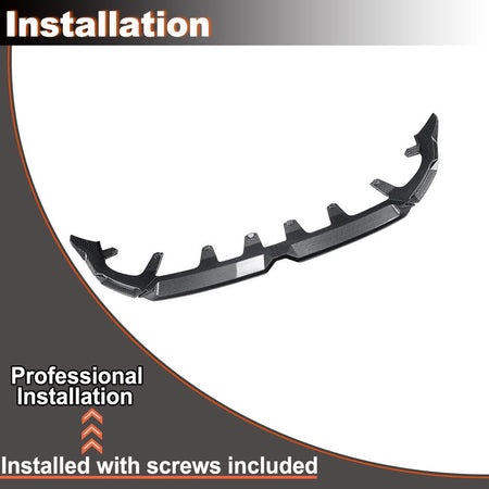 Carbon Look Front Lip Spoiler Compatible with BMW X3 G45 2025+ Sport Utility 4-Door ABS Car Front Bumper Lower Spoiler Lip Sp