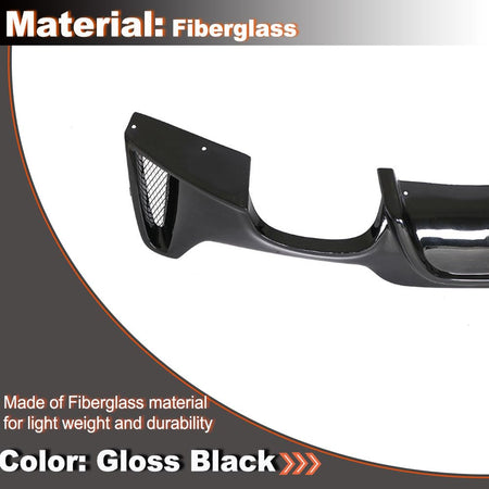 Gloss Black Rear Diffuser Compatible with BMW F32 F33 F36 M Sport 2014-2020 Glossy Black Rear Quad Diffuser Lower Bumper Lip 
