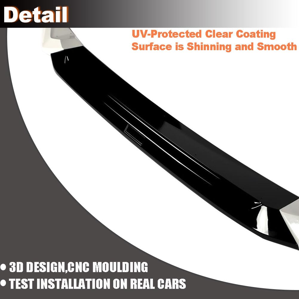 Pearl White Black Front Lip for Honda Civic Sedan & Hatchback 2025 2026 ABS | Air Dam Chin Spoiler Diffuser Guard Protector B