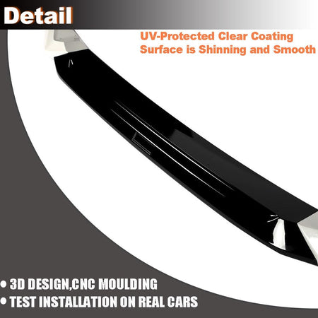 Pearl White Black Front Lip for Honda Civic Sedan & Hatchback 2025 2026 ABS | Air Dam Chin Spoiler Diffuser Guard Protector B