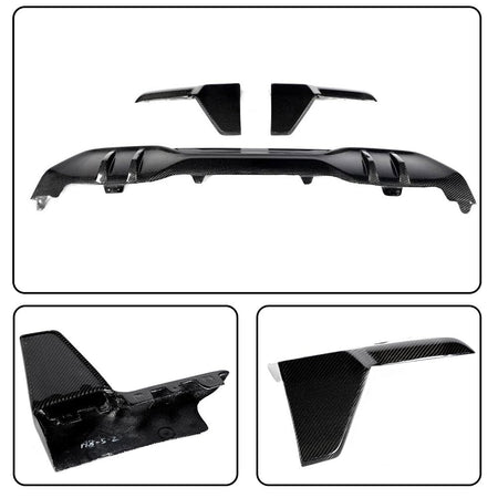 Real Carbon Fiber Rear Bumper Diffuser Fits for BMW X5 G05 M Sport LCI 2024-2026 Lower Bumper Lip Spoiler Body Kit Factory Ou