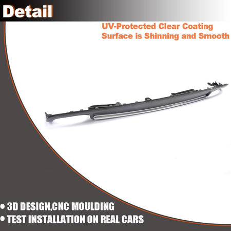Rear Diffuser Compatible with Audi A4 B8 2009 2010 2011 2012 Replacement PU Rear Bumper Lip Diffuser Body Kit (with Bright Ri