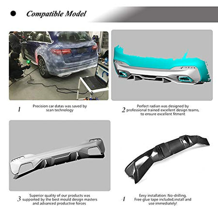Carbon Fiber Rear Diffuser for BMW 5 Series G30 G38 520i 540i 2019