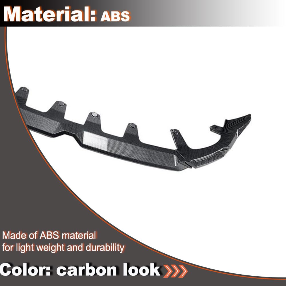 Carbon Look Front Lip Spoiler Compatible with BMW X3 G45 2025+ Sport Utility 4-Door ABS Car Front Bumper Lower Spoiler Lip Sp