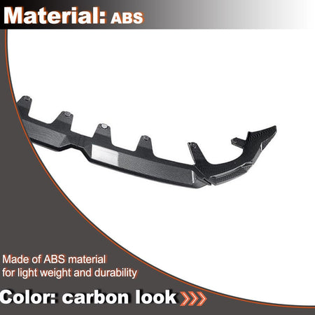 Carbon Look Front Lip Spoiler Compatible with BMW X3 G45 2025+ Sport Utility 4-Door ABS Car Front Bumper Lower Spoiler Lip Sp