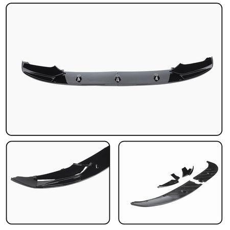 F10 Gloss Black Front Lip for BMW 5 Series F10 M Sport Sedan 2011-2016 | 520i 528i 530i 535i 550i ABS Auto Chin Spoiler Split