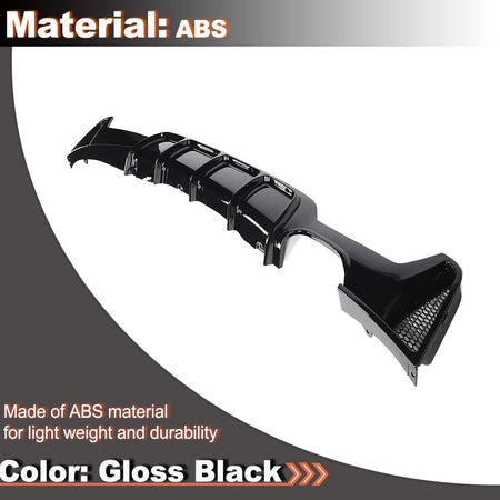 Gloss Black ABS Rear Diffuser for BMW F32 F33 F36 M Sport 2014-2020 | 420i 428i 435i 440i Lower Bumper Lip Spoiler Body Kit F