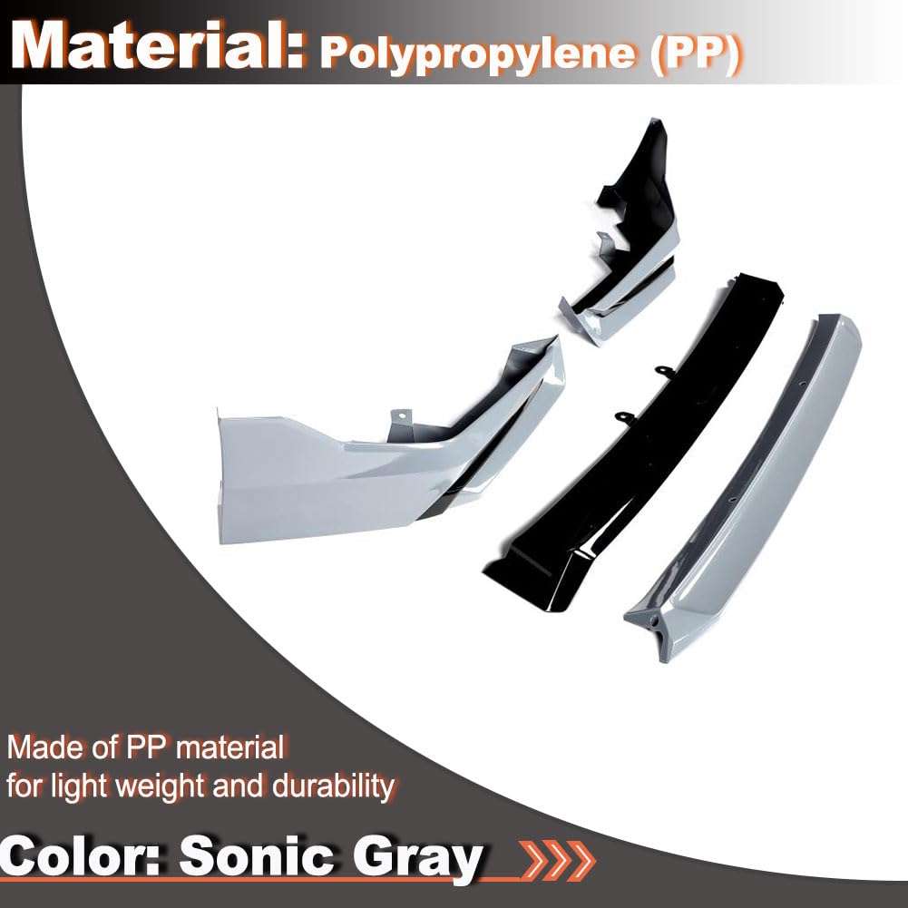 Front Lip Spoiler for Honda Civic Sedan 2022-2024 Sonic Gray | PP Lower Chin Bumper Spoiler Splitter Protection Air Dam Body 