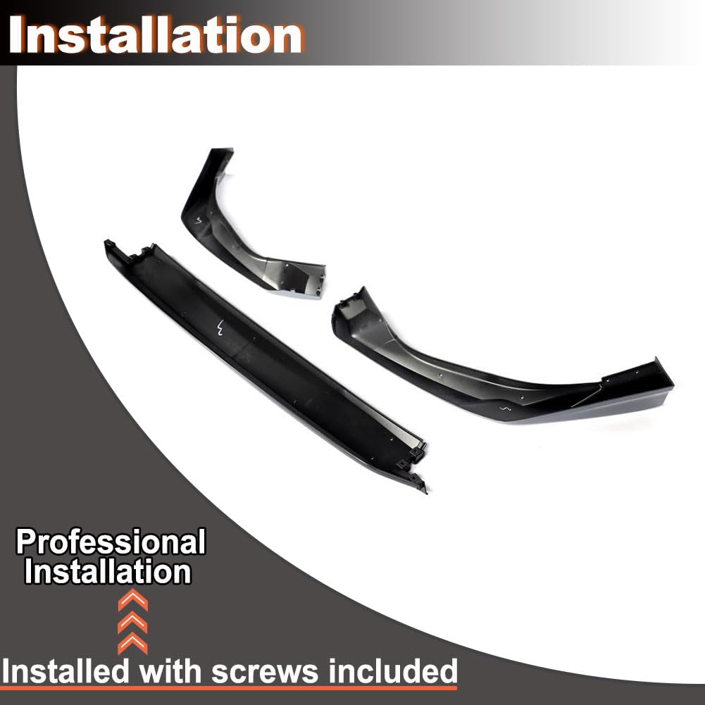 Sonic Gray Front Bumper Lip for Honda Civic Sedan 2025 2026 ABS | Front Bumper Air Dam Chin Splitter Body Kit