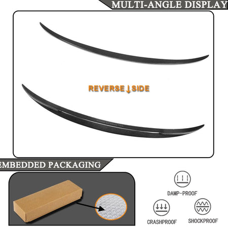F10 Carbon Fiber Trunk Spoiler Compatible with BMW 5 Series F10 2011-2016 520i 528i 530i 535i M Sport M-Tech M5 Car Rear Boot
