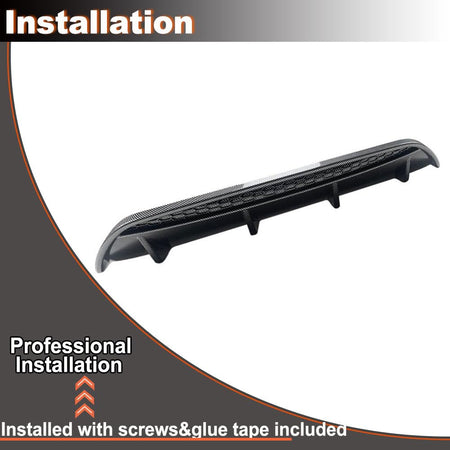 Carbo Look Rear Diffuser for Alfa Romeo Stelvio Sport Utility 2017-2023 ABS Lower Bumper Lip Spoiler Body Kit Factory Outlet