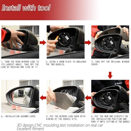 Carbon Fiber Mirror Caps for Audi A7 S7 S Line RS7 Hatchback 2011-2017