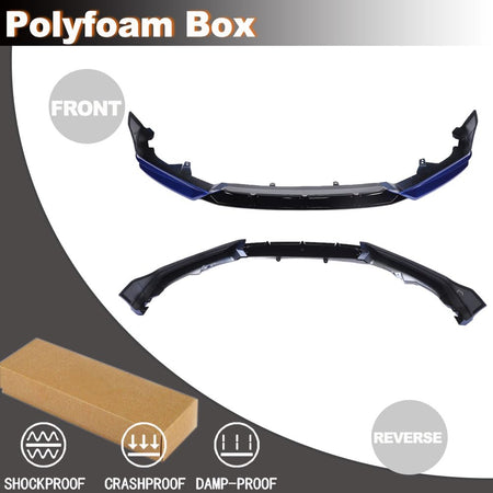Front Bumper Lip Splitter for Honda Accord 2021-2022 Night Pearl Blue | Lower Chin Lip Front Bumper Spoiler Splitter Protecto