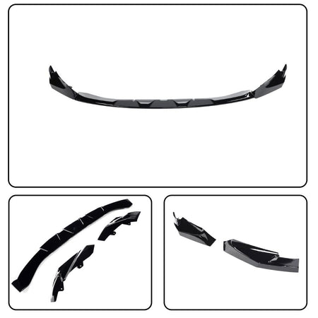 Gloss Black Front Lip Spoiler Compatible with BMW G80 G81 M3 G82 G83 M4 2021-2026 ABS Car Front Splitters Body Kit Trim Prote