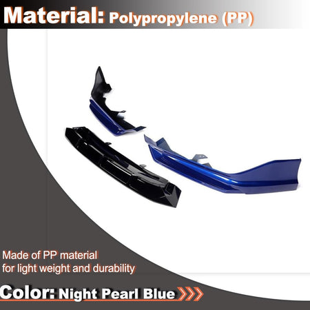 Front Bumper Lip Splitter for Honda Accord 2021-2022 Night Pearl Blue | Lower Chin Lip Front Bumper Spoiler Splitter Protecto