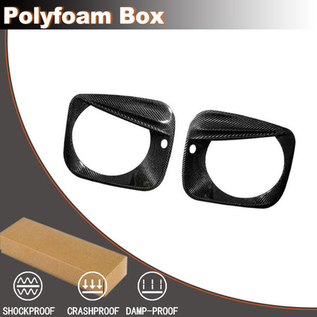 Carbon Fiber Headlight Eyelid Covers for Mercedes Benz G-Class W464 G500 G63 AMG 2019-2024 Front Headlamp Eyebrows Eyelid Dec