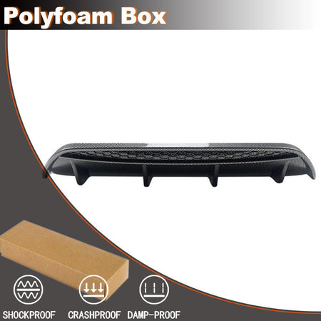 Carbo Look Rear Diffuser for Alfa Romeo Stelvio Sport Utility 2017-2023 ABS Lower Bumper Lip Spoiler Body Kit Factory Outlet
