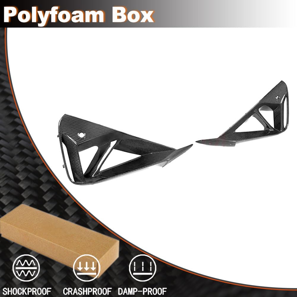 Carbon Fiber Front Bumper Air Vent Cover Compatible with BMW 2-Series G42 220i 230i 2022-2024 Fog Lamp Mesh Grill Car Accesso