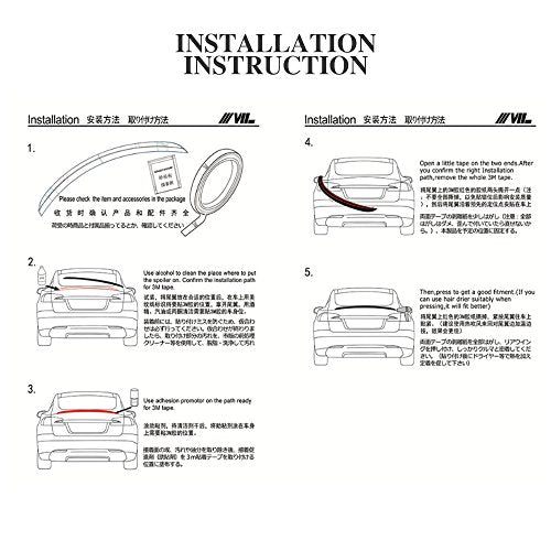 Carbon Fiber Rear Lip Trunk Spoiler for Porsche Panamera 2014 2015