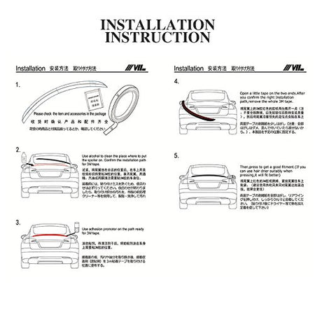 Carbon Fiber Rear Lip Trunk Spoiler for Porsche Panamera 2014 2015