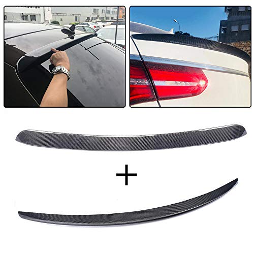Carbon Fiber Rear Roof Spoiler && Rear Trunk Spoiler for 2015-2018