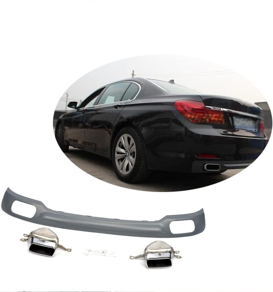 Rear Diffuser Bumper Lip ++ Exhaust MufflerTip for BMW 7 2010-2012