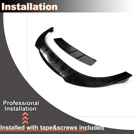 Gloss Black Front Bumper Lip Splitters for Porsche Taycan 2019-2025 | ABS Front Chin Spoiler Splitter Protector Auto Parts An